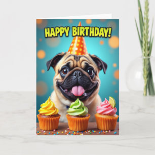 Sweet Birthday Puppy Hat Card