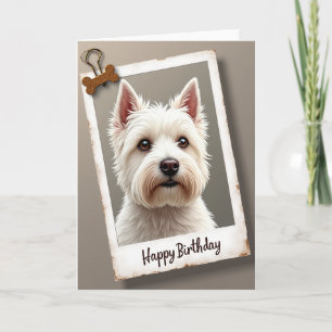 Sweet Birthday Puppy Portrait Card