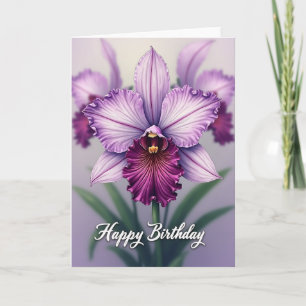 Sweet Birthday Purple Orchid Card