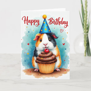 Sweet Birthday Rodent Cupcake Card