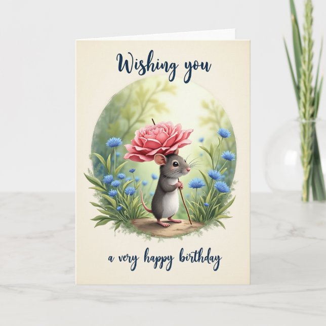 Sweet Birthday Rose Creature Card (Front)