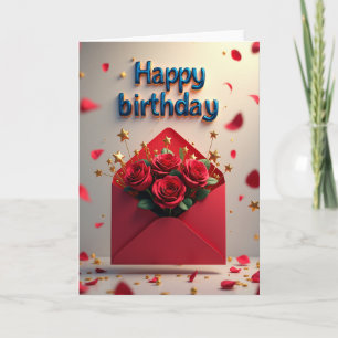 Sweet Birthday Roses Card