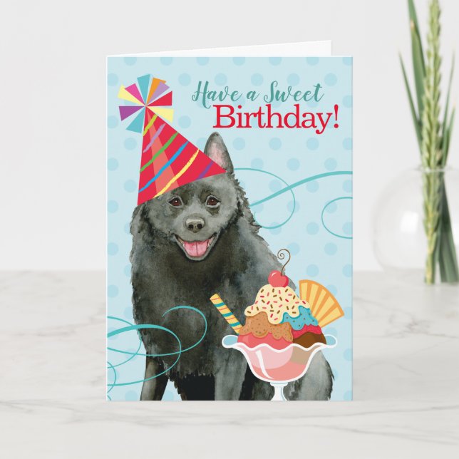 Sweet Birthday Schipperke Card (Front)