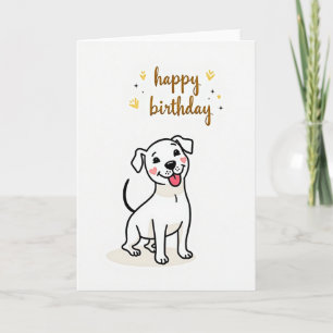 Sweet Birthday Smiling Pup Art Card