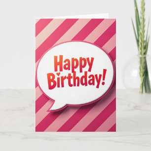 Sweet Birthday Speech Bubble Card