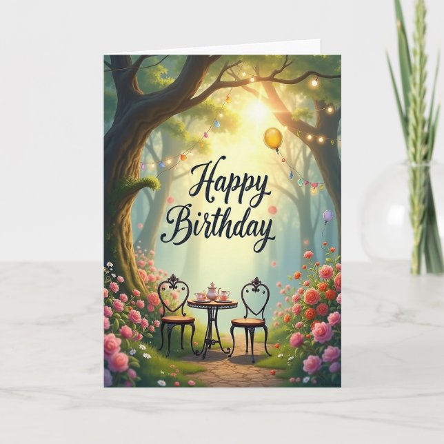 Sweet Birthday Tea Party Card (Front)