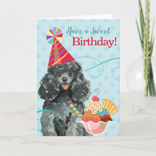 Sweet Birthday Toy Poodle Card