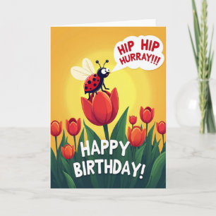 Sweet Birthday Tulip Insect Card