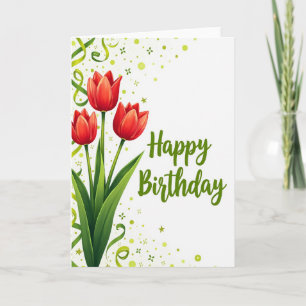 Sweet Birthday Tulips Card