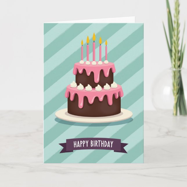 Sweet Birthday Two Tier Card (Front)