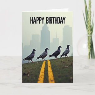 Sweet Birthday Urban Birds Card