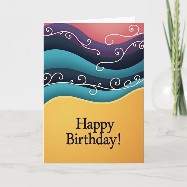 Sweet Birthday Wave Card (Front)