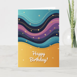 Sweet Birthday Wave Design Card