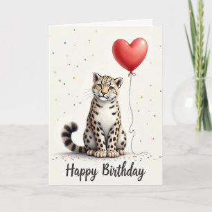 Sweet Birthday Whimsical Feline Card