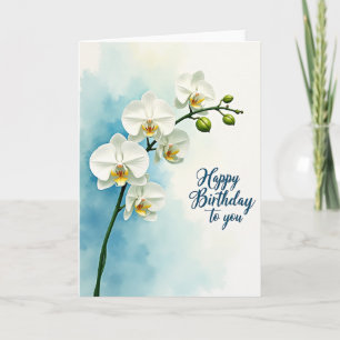 Sweet Birthday White Bloom Card