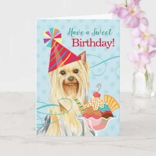 Sweet Birthday Yorkie Card