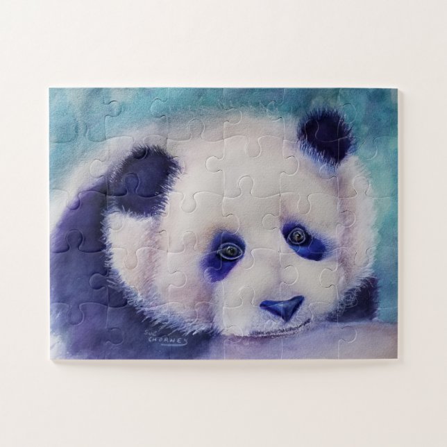 Sweet Black and White Panda Bear Jigsaw Puzzle (Horizontal)