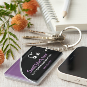 Sweet Black Bean Promotional Business Keychain