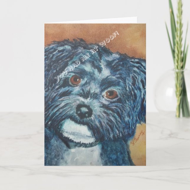 SWEET BLACK HAVANESE | GREETING CARD (Front)