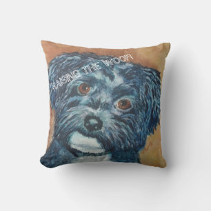 SWEET BLACK HAVANESE   TOSS PILLOW