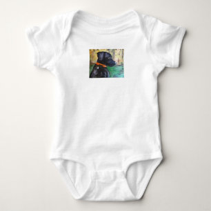 Sweet Black Lab Baby T Shirt by Willowcatdesigns