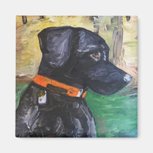 Sweet Black Lab Magnet by Willowcatdesigns