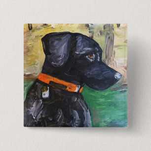 Sweet Black Lab pin by Willowcatdesigns