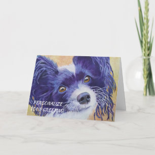 Sweet Black Papillon Puppy Card