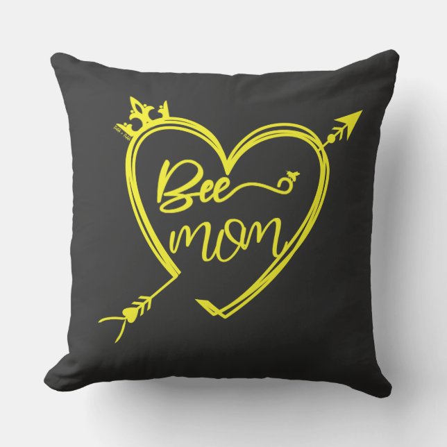Sweet black pillow with cute quote (Front)
