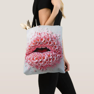 Sweet Bloom Lips Art Tote Bag
