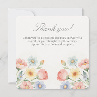 Sweet Bloom Thank you card