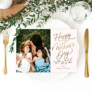 Sweet Blooms Happy Mothers Day Photo Card