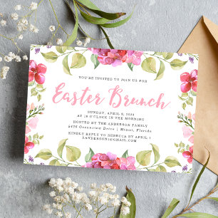 Sweet Blossoms Easter Brunch Invitation