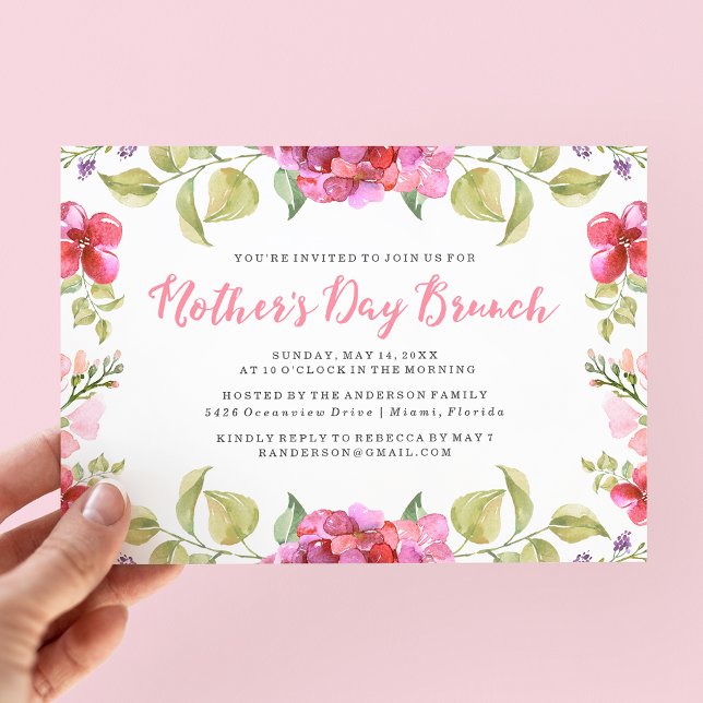 Sweet Blossoms Mother's Day Brunch Invitation (Creator Uploaded)