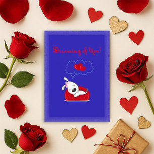 Sweet Blue Dream Dog Love Card