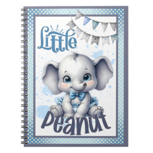 Sweet Blue Elephant - Little Peanut Notebook