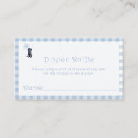 Sweet Blue Gingham Black Lab Puppy Diaper Raffle