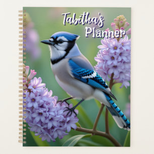 Sweet Blue Jay on Lilacs Personalised Planner