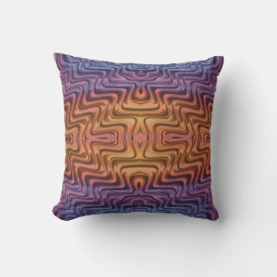 SWEET ~ Blue Purple Orange 3D Fractal  Cushion