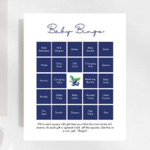 Sweet Blueberry Baby Bingo Baby Shower Game