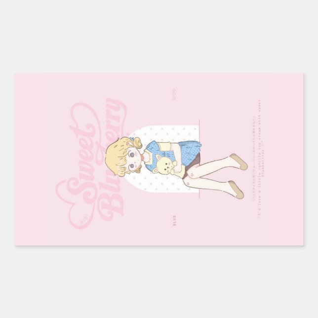 Sweet Blueberry Dreams ✩°｡ ⋆｡°✩  Rectangular Sticker (Front)