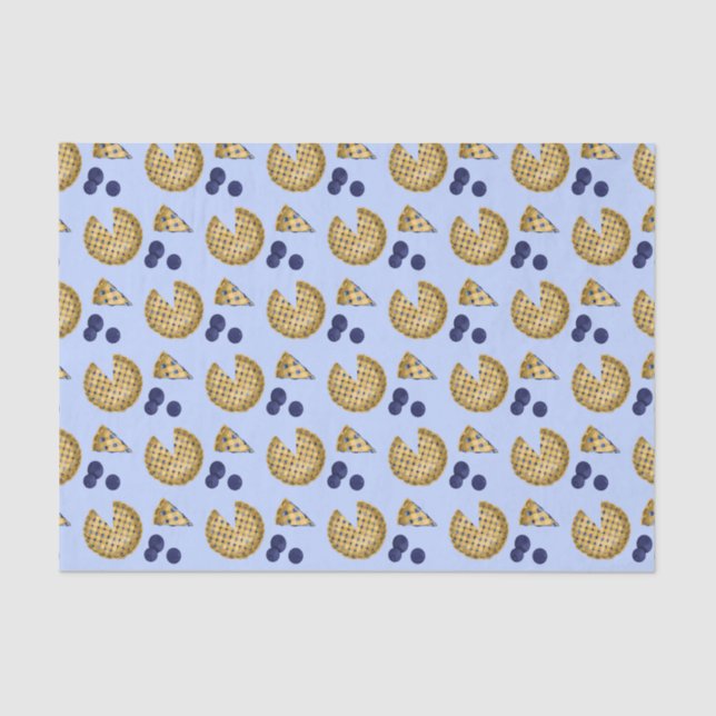 Sweet Blueberry Pie Farmer’s Market Summer Picnic Tissue Paper (Front)