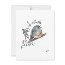 Sweet Bluebird Watercolor