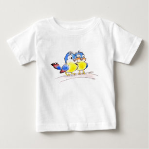 Sweet Bluebirds on a Branch Baby T-Shirt