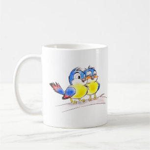 Sweet Bluebirds on a Branch Coffee Mug