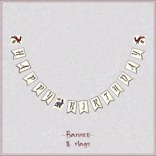 Sweet boho folk art rabbit Hygge floral Bunting