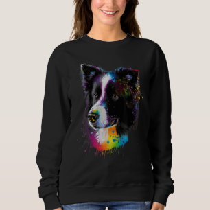 Sweet Border Collie Dog Portrait_6 Sweatshirt