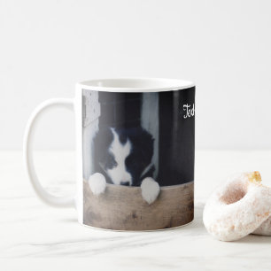Sweet Border Collie Puppy Personalized Coffee Mug