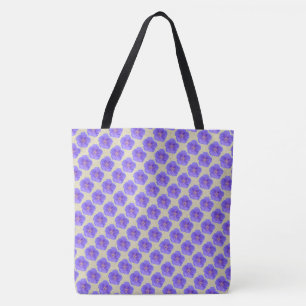 Sweet Botanical Floral Blue on any Colour Tote Bag