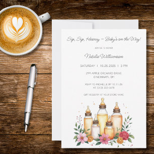 Sweet Bottles Baby Shower Invitation